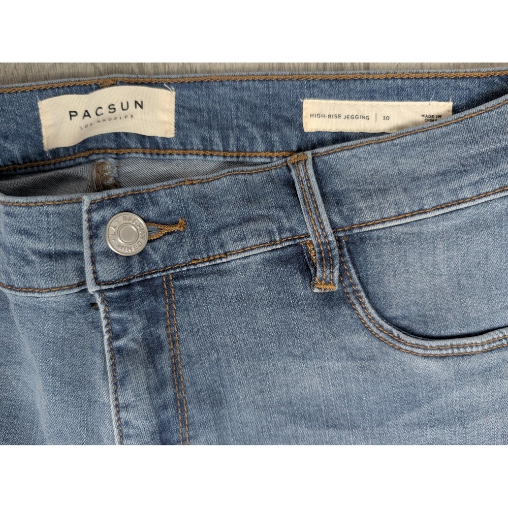 Pacsun High-Rise Jegging Womens 30 Blue Bone Super Stretch Skinny Jeans Denim - Picture 3 of 9